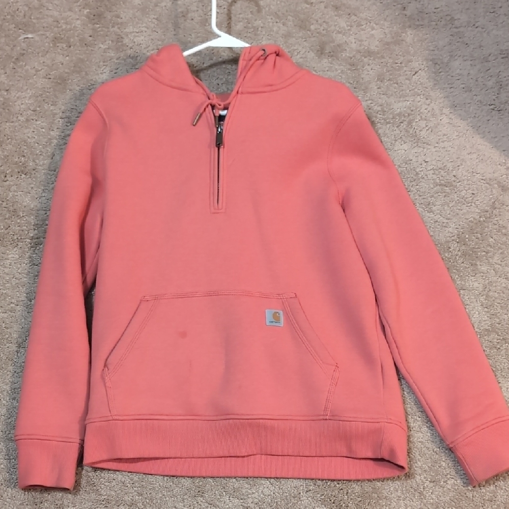 Coral Half-Zip Hoodie